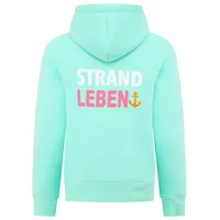 Zwilling Hoodie »"Meine Heimat"«, mit aufgesticktem "Strand"-Schriftzug vorne und