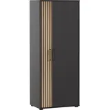 MÖBELPARTNER Aktenschrank Hank, 701971 schwarz, eiche 3 Fachböden 65,1 x 41,0 x 163,6 cm