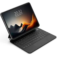 GOOJODOQ für iPad Pro 11/iPad Air 5/4 Tastatur Hülle, Schwebendes Magnetisches Design mit Trackpad, QWERTZ-Layout 7 Farbige Beleuchtete Tastatur für iPad Pro 11"/ iPad Air 5./4.Generation, Schwarz