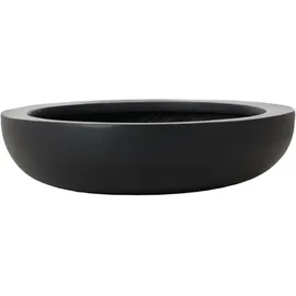 Vivanno Pflanzschale Fiberglas Plana 43 x 43 x 11 cm schwarz