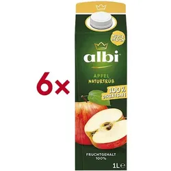 Albi 6er-Pack Fruchtsaft »Apfel Direktsaft naturtrüb« 1 Liter