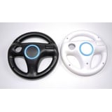 2x Nintendo Wii Lenkrad Weiß und Schwarz Mario Kart Controller Zubehör Wheel