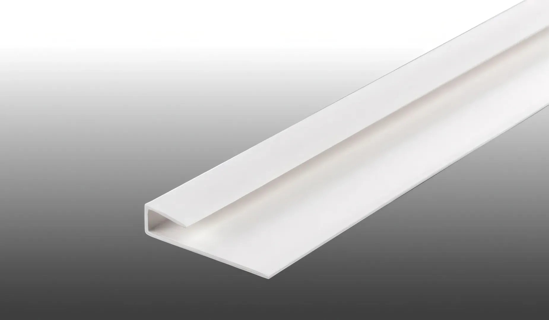 Hart-PVC Abschlussprofil - Weißes 2500 mm U-Profil für 6 mm Fassadentafeln - 15/40 mm Stegbreite – ideales Kunststoffprofil für Fassadenkonstruktionen
