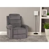 Mendler Fernsehsessel HWC-K63, Relaxsessel, Liegefunktion Aufstehhilfe Massage Heizfunktion, Stoff (220g/m2) Cord ~ dunkelgrau