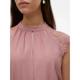 Vero Moda regular fit Blusentop mit Spitze Modell 'MILLA', rosa XL