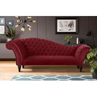 3-Sitzer HOME AFFAIRE "Chester", rot (dunkelrot), B:240cm H:77cm T:90cm, Luxus-Microfaser (100% Polyester), Luxus-Microfaser Vintageoptik (100% Polyester), Samtoptik (100% Polyester), Sofas, mit Knopfheftung in Recamieren-Optik