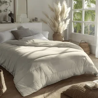 Zelesta Royalbed Ganzjahresdecke 2-in-1 mit integriertem Bezug - maschinenwaschbar - hypoallergen & leicht 300 g/m2 Füllung - Zweiseitiges Design - Kein separater Bettbezug erforderlich