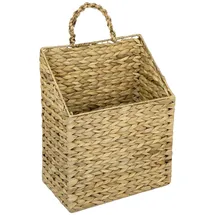 HMF Hängekorb geflochten aus Wasserhyazinthe 30 x 17,5 x 38 cm 1-tlg. beige