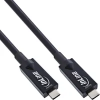 InLine InLine® USB 3.2 Gen.2 AOC Kabel, USB-C Stecker/Stecker, schwarz, 10m