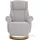 MCA Furniture MCA Relaxsessel + Aufstehhilfe HWC-N58, Fernsehsessel Sessel Fußstütze Bouclé Stoff Holz grau, Holz Natur