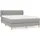 vidaXL Boxspringbett mit Matratze Hellgrau 140x200 cm Stoff