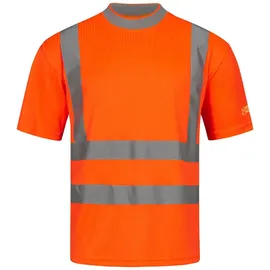 Safestyle T-Shirt BRIAN, Fluoreszierend Orange, Atmungsaktiv, Reflexierend Reflexmaterial - 3XL
