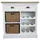 Casa Padrino Kommode 80 x 80 x 35 cm Antik Weiß / Naturfarben