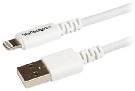 StarTech.com 3m Apple 8 Pin Lightning Connector auf USB Kabel - USB Kabel für iPhone / iPod / iPad - Ladekabel / Datenkabel - Weiß - Lightning-Kabel