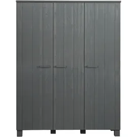 Woood Kleiderschrank Dennis 158 x 202 x 55 cm Dunkelgrau