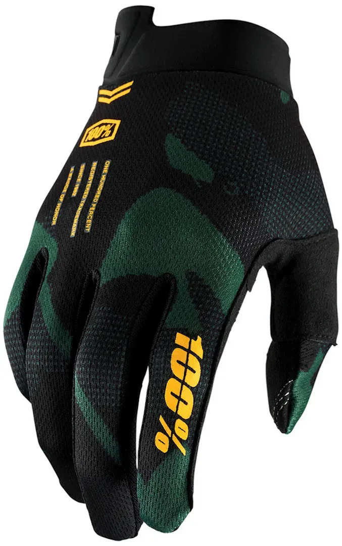 100% iTrack Sentinel Fahrrad Handschuhe, schwarz-grün, Größe S für Männer