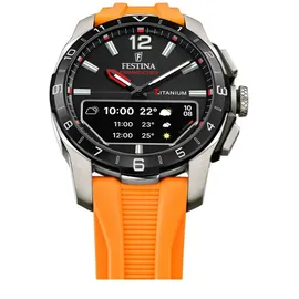 Festina Connected D 44 mm BT Titan Schwarz / Orange F23000/D