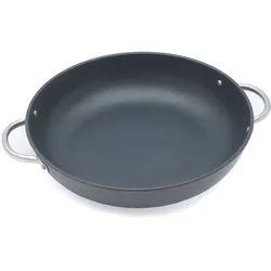 RISOLI' Servierpfanne 36 cm, Aluminium mit Antihaftbeschichtung, induktionsfähig, backofenfest, 2 Griffe aus Edelstahl