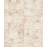 Rasch Textil Rasch Vliestapete Concrete steine rot weiß, 10,05 x 0,53 m