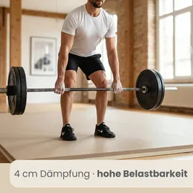 Eyepower Fitnessmatte 2er Set - 90x90cm Bodenschutzmatte Gym Matte Puzzlematte