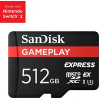 SanDisk GamePlay microSDTM Express-Karte Works with Nintendo SwitchTM 2 512 GB, Speicherkarte, Schwarz