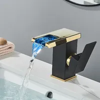 LED Waschtischarmatur Wasserhahn Badarmatur Waschbecken Mischbatterie