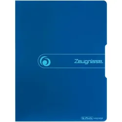 herlitz Sichtbuch PP A4 20 Hüllen 'Zeugnisse' blau to go Packung mit 10 Stück