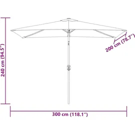 vidaXL Sonnenschirm 200 x 300 cm grün