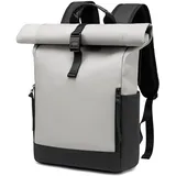 BJIAX Rolltop Rucksack Damen Herren Groß Laptop Rucksack Wasserdichter mit Computerfach 17,3 Zoll Rucksäcke Schulrucksack 24L/32L Wasserfester Reiserucksack Handgepäck Flugzeug Arbeit Reisen Schwarz