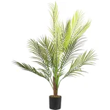 Beliani Kunstpflanze im Blumentopf 83 cm ARECA PALM