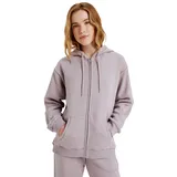 Roxy Surf Stoked Fleece Pullover Brushed Zipped Purple XL