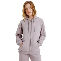 Roxy Surf Stoked Fleece Pullover Brushed Zipped Purple XL