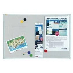 Pinntafel Pin n Mag, 90x60cm, silber/grau, PM3602, robuste Textilfaser m