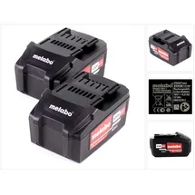 Metabo Akku Set 2x Li-Power Akkupack 18 V 4,0 Ah