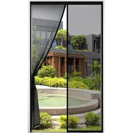 luxuskollektion Fliegengitter Tür Magnet Vorhang 80 x 220 cm Schwarz