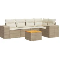 vidaXL Garten-Lounge-Set 6-tlg. beige
