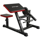 sportnow Bizeps Trizeps Curl Maschine mit 5-stufigem verstellbarem Sitz Kunstleder