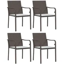 vidaXL Gartenstuhl 56 x 59 x 84 cm braun 4 St.