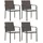 vidaXL Gartenstuhl 56 x 59 x 84 cm braun 4 St.