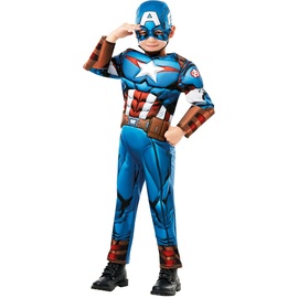 Rubies Rubie 's 640833s Marvel Avengers Captain America Deluxe Kind Kostüm, Jungen, klein