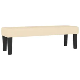 vidaXL Boxspringbett mit Matratze Creme 200x200 cm Stoff