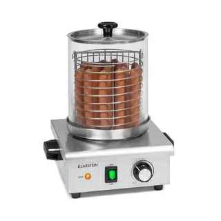 Klarstein Wurstfabrik Pro 550 Hot Dog Maker, 550W 2 Spieße 5L 30-100°C Edelstahl, Silber