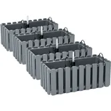 Prosperplast Blumenkasten 38 x 18 x 16,2 cm Grau