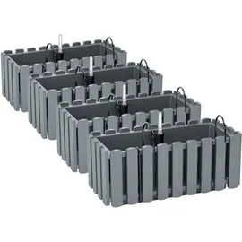 Prosperplast Blumenkasten 38 x 18 x 16,2 cm Grau