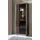 Forte Vitrine Savona 73,3 x 42 x 197 cm Schwarz/Edeleiche Holzdekor/Schwarz Hochglanz