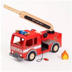Le Toy Van Spielzeug-Feuerwehr Feuerwehrauto Set aus Holz rot