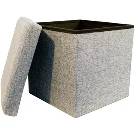 Echtwerk Hocker mit Stauraum Store Cube EW-SW-0460 grau