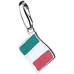 Giorgio Martello Milano Charm Flagge Italien, Silber 925 Charms & Kettenanhänger   Grün Damen 