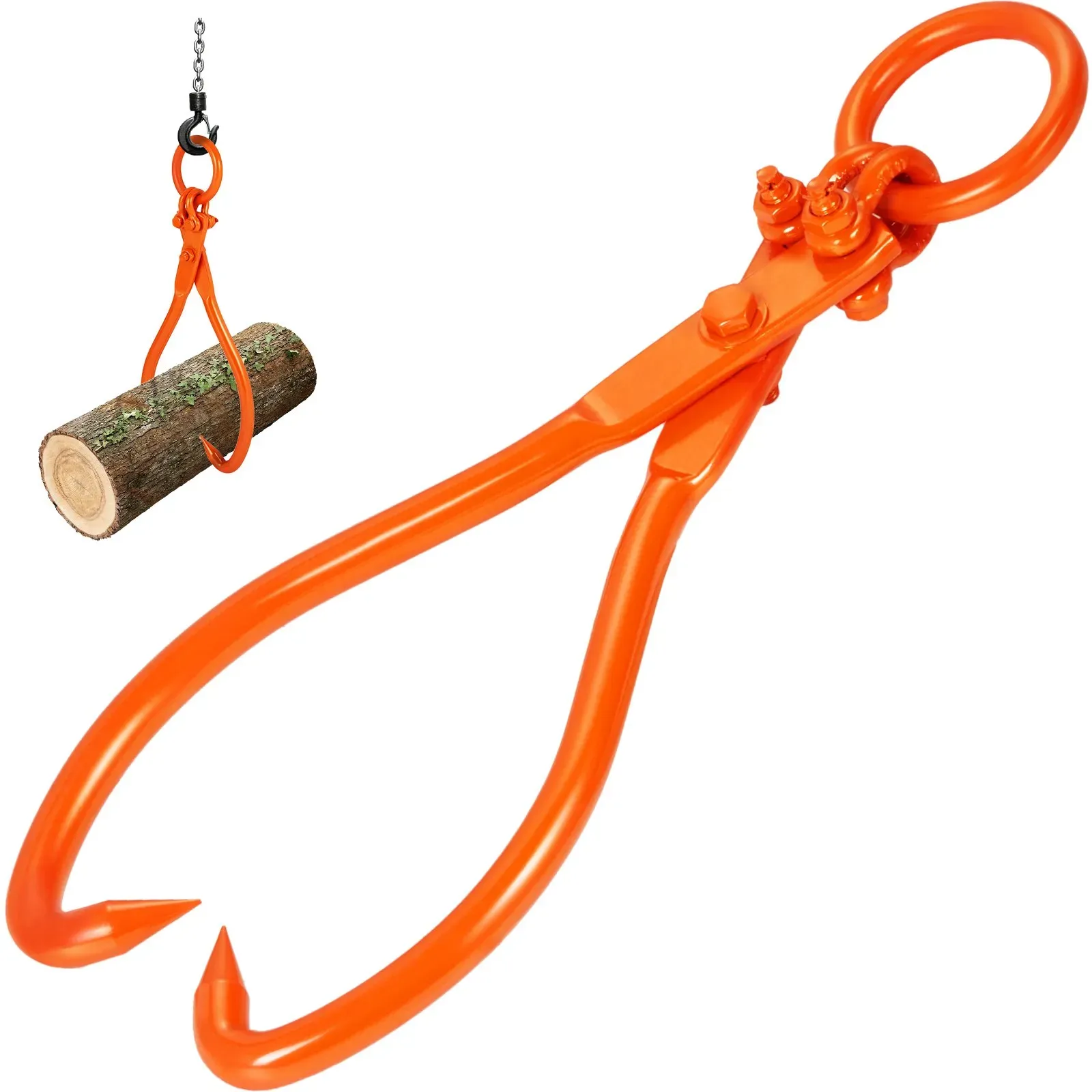 VEVOR Holzrückezange, 45,72 cm, 2-Klauen-Holzhebezange, strapazierfähig, 350,17 kg