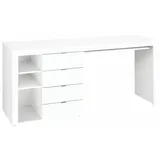 borchardt Möbel Schreibtisch BORCHARDT MÖBEL "Dolly", weiß (weiß matt), B:173cm H:78cm T:50cm, Tische, Schreibtisch, mit 3 Fächern und 4 Schubkästen